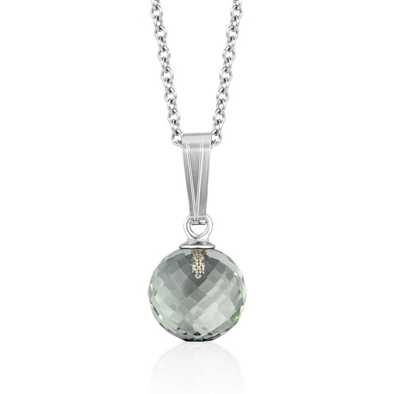 Round Briolette Prasiolite Necklace